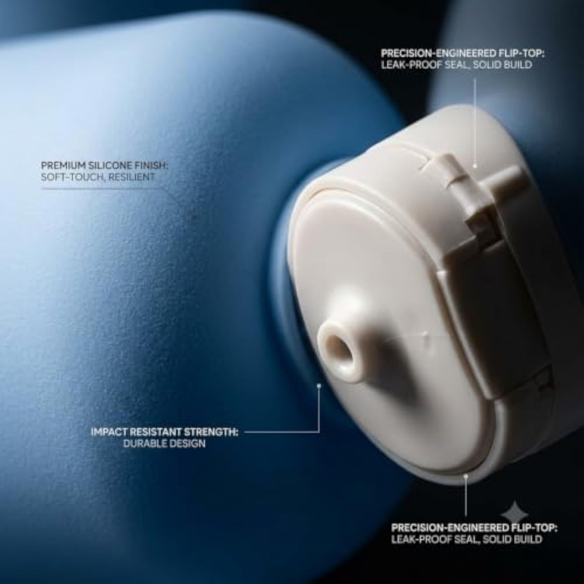 Refillable Silicone Bottle Set Blue